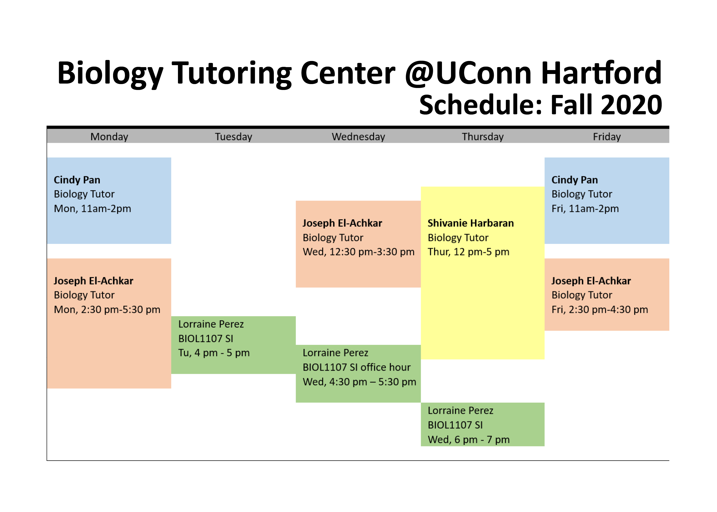 20F BCenter Schedule